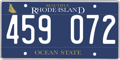 RI license plate 459072
