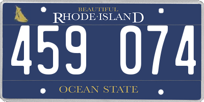 RI license plate 459074