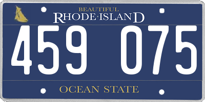 RI license plate 459075