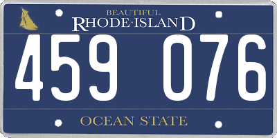 RI license plate 459076