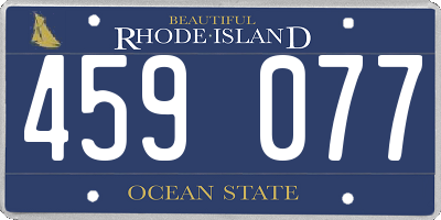 RI license plate 459077