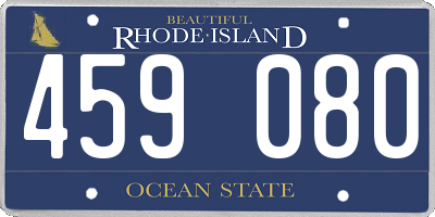 RI license plate 459080