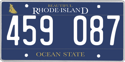 RI license plate 459087