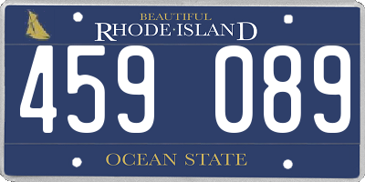 RI license plate 459089