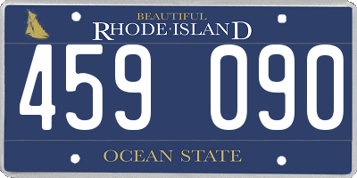 RI license plate 459090