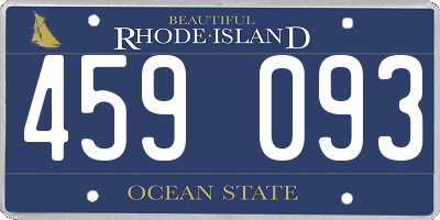 RI license plate 459093