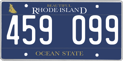RI license plate 459099