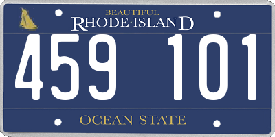 RI license plate 459101