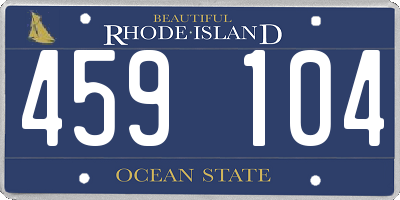 RI license plate 459104