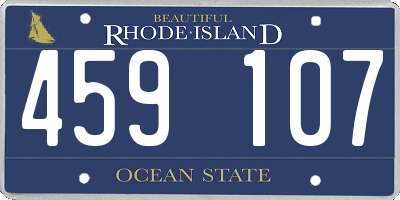 RI license plate 459107