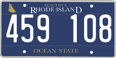 RI license plate 459108