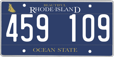 RI license plate 459109