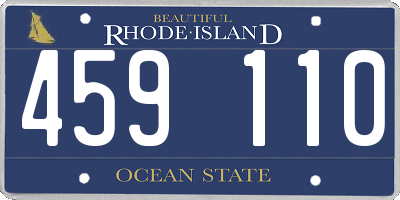 RI license plate 459110