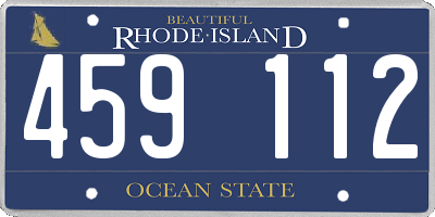 RI license plate 459112