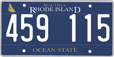 RI license plate 459115