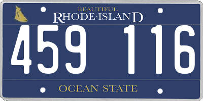 RI license plate 459116