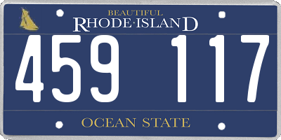 RI license plate 459117