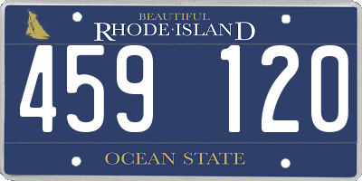 RI license plate 459120