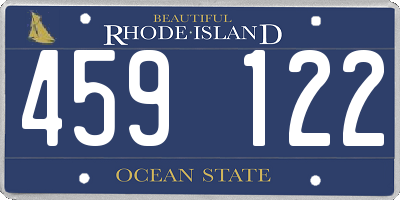 RI license plate 459122