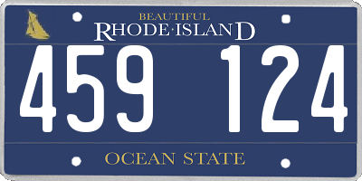 RI license plate 459124
