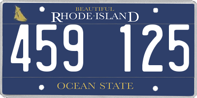 RI license plate 459125