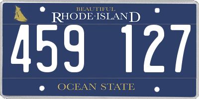 RI license plate 459127
