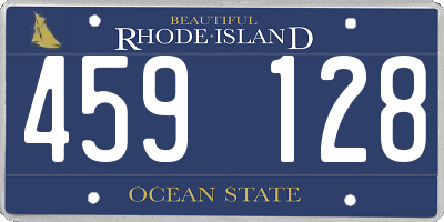 RI license plate 459128