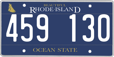 RI license plate 459130
