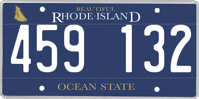 RI license plate 459132