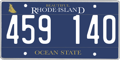 RI license plate 459140