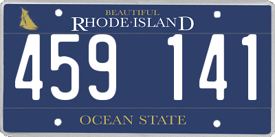 RI license plate 459141