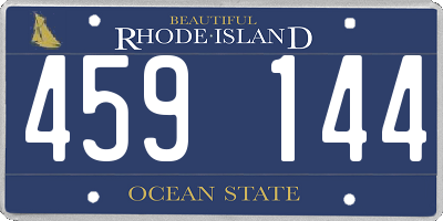 RI license plate 459144