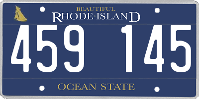 RI license plate 459145