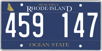 RI license plate 459147