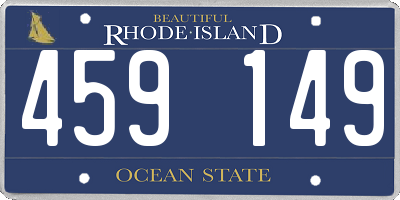 RI license plate 459149