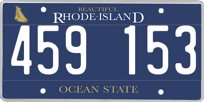 RI license plate 459153