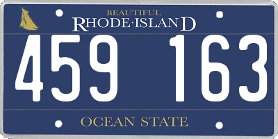 RI license plate 459163