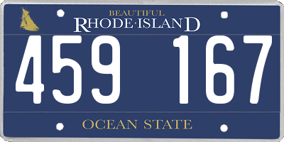 RI license plate 459167