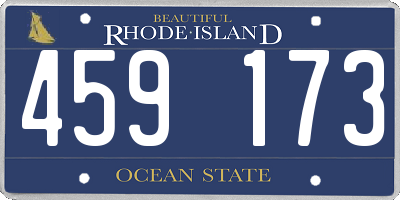 RI license plate 459173