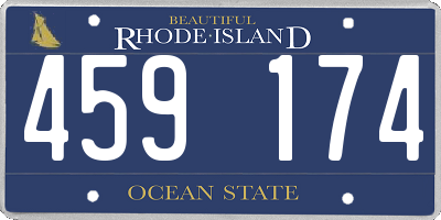 RI license plate 459174