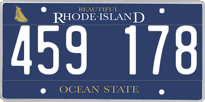 RI license plate 459178