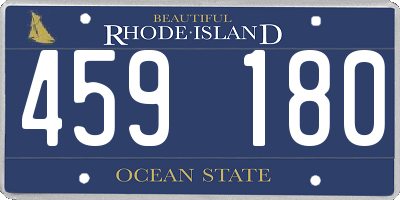 RI license plate 459180