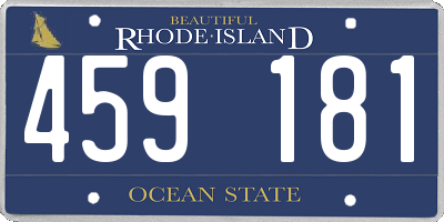 RI license plate 459181