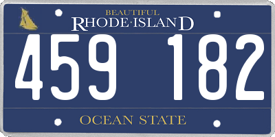 RI license plate 459182