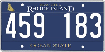 RI license plate 459183