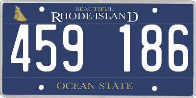 RI license plate 459186