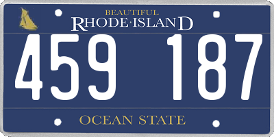 RI license plate 459187