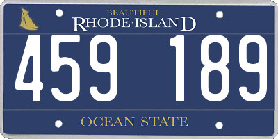 RI license plate 459189