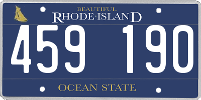 RI license plate 459190