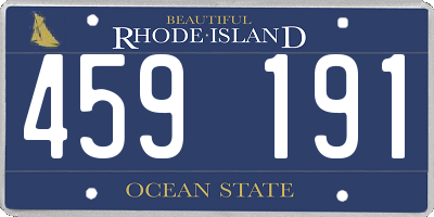 RI license plate 459191